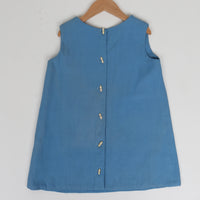 70s Balloon and Ducks Embroidered Applique Dress Size 7