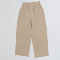 Beige Silk Wide Leg Pant