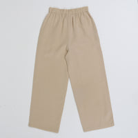 Beige Silk Wide Leg Pant