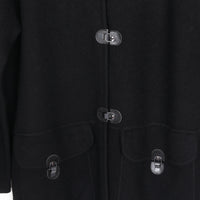 Black Wool Cardigan / Jacket XL