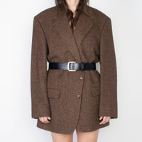 Black Leather Belt XL