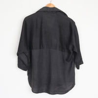 100% Linen Crop Sleeve Shirt