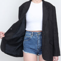 Black Linen Blazer M