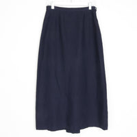 Navy Linen Maxi Skirt