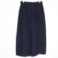 Navy Linen Maxi Skirt