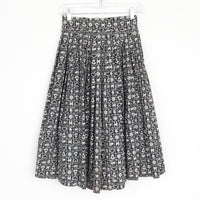 1950s Folk Print Midi Skirt XS