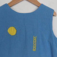 70s Dot and Ladder Embroidered Dress Size 8