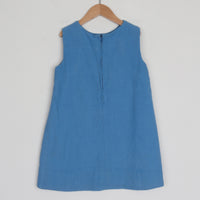 70s Dot and Ladder Embroidered Dress Size 8