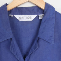 Blue Linen Shirt L
