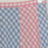 70s Stripe Gingham Maxi Skirt