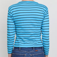 80s Blue Stripe T Shirt