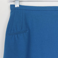 60s Blue Wool Mini Skirt