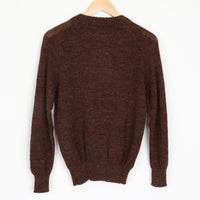 70s Brown Flower Knit