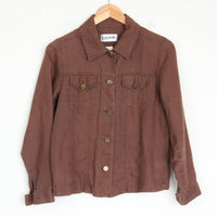 Brown 100% Linen Jacket