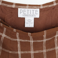Plaid Silk Mini Wrap Skirt