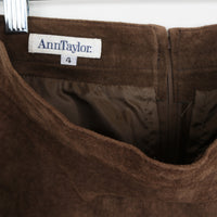 Chocolate Suede Midi Skirt