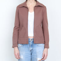 Brown Wool Knit Jacket S