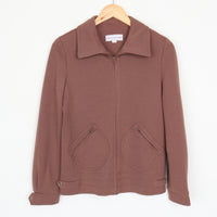 Brown Wool Knit Jacket S