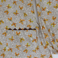 70s Butterfly Print Dress Size 8