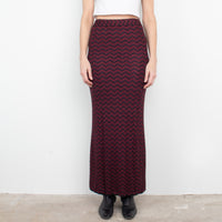 Chevron Knit Maxi Skirt
