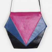 80s Color Block Leather Purse
