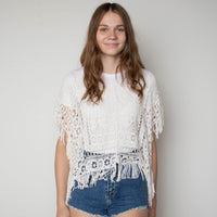 Crochet Cotton Fringe Top