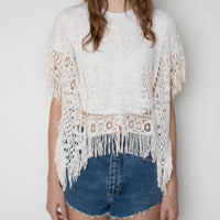Crochet Cotton Fringe Top