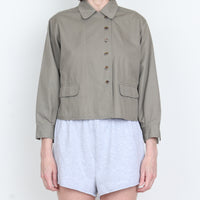 Cropped Wide Shirt Jacket