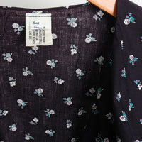 Black Floral Puff Sleeve Dress