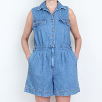 Denim Shorts Romper