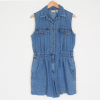 Denim Shorts Romper