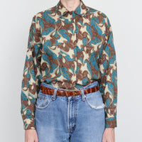 80s Diane Von Furstenberg Printed Blouse