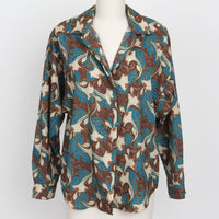 80s Diane Von Furstenberg Printed Blouse