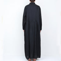 Black Linen Maxi Dress / Duster
