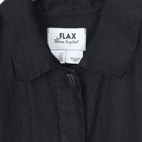 Black Linen Maxi Dress / Duster
