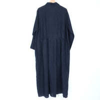 Black Linen Maxi Dress / Duster