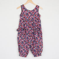 80s Floral Jumpsuit Size 10