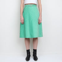 70s Green Corduroy Midi Skirt