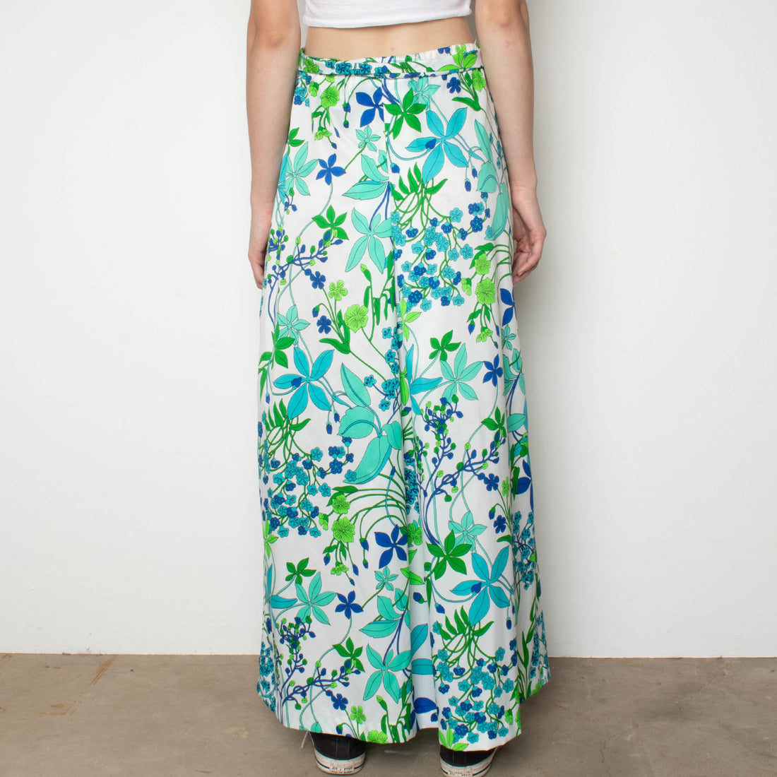 70s Floral Maxi Skirt