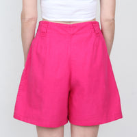 Magenta Linen/Cotton Shorts