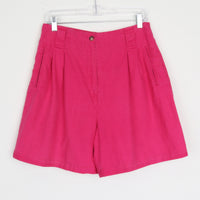 Magenta Linen/Cotton Shorts