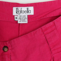 Magenta Linen/Cotton Shorts