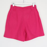 Magenta Linen/Cotton Shorts