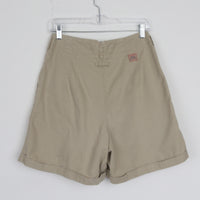 90s Pleated Cotton Shorts