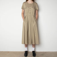 80s Khaki Shirt Dress