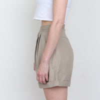 Pleated Khaki Shorts