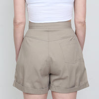 Pleated Khaki Shorts