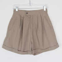 Pleated Khaki Shorts