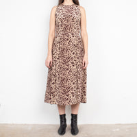 Silk Leopard Print Midi Dress
