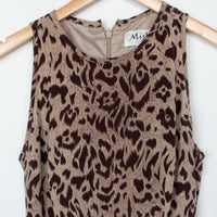 Silk Leopard Print Midi Dress